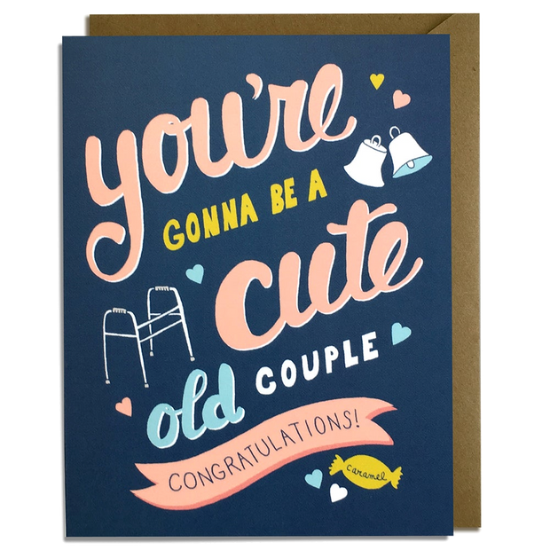 Cute Old Couple Card