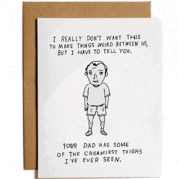 Mountain vs Plains - Creamy Dad Greeting Card