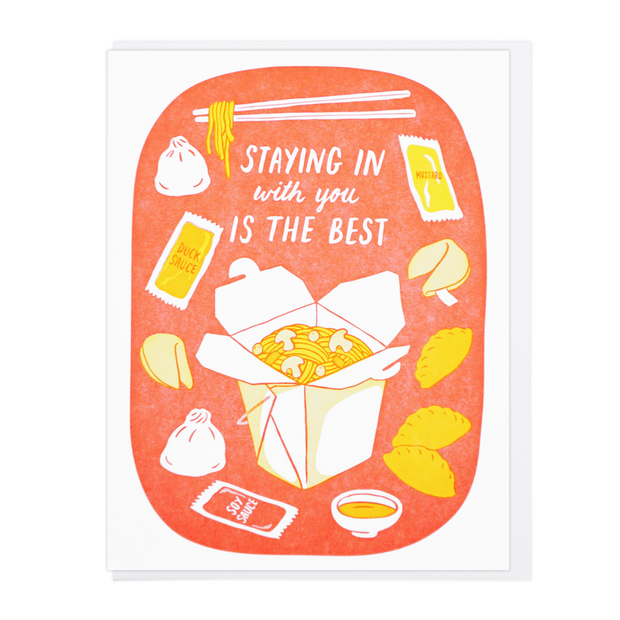 Staying In Takeout Card