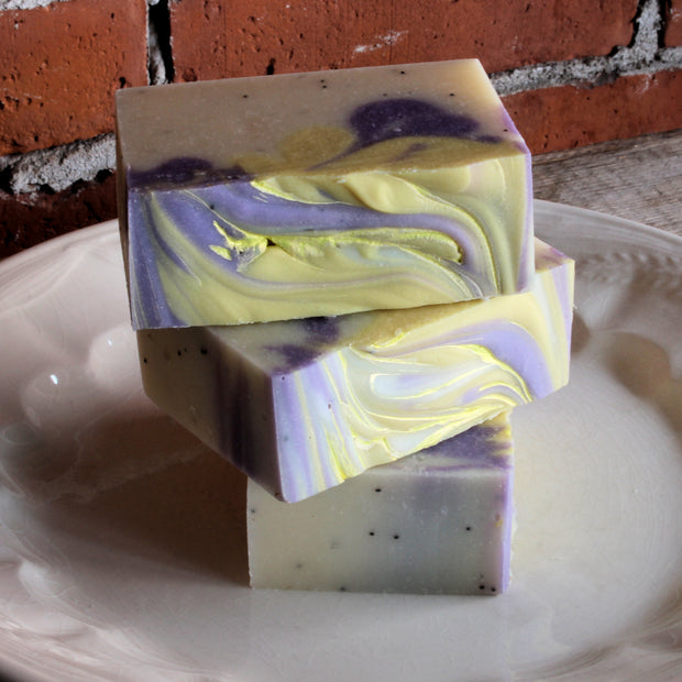 Lemon Violet Cold Process Soap
